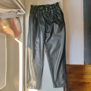 Zara faux leather pants EUC girls size 9, 134cm.